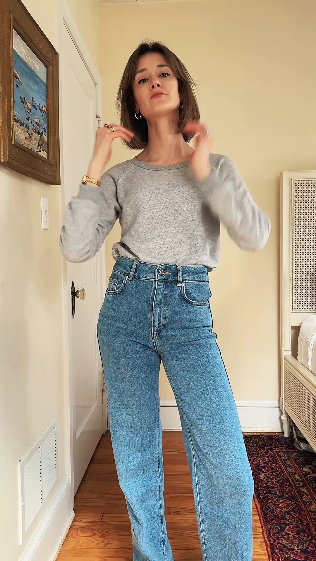 These wide leg jeans immediately reminded me of Kate Moss’s iconic look! Recreated it here with platform clogs and a sweatshirt top.

#LTKStyleTip #LTKShoeCrush #LTKWatchNow