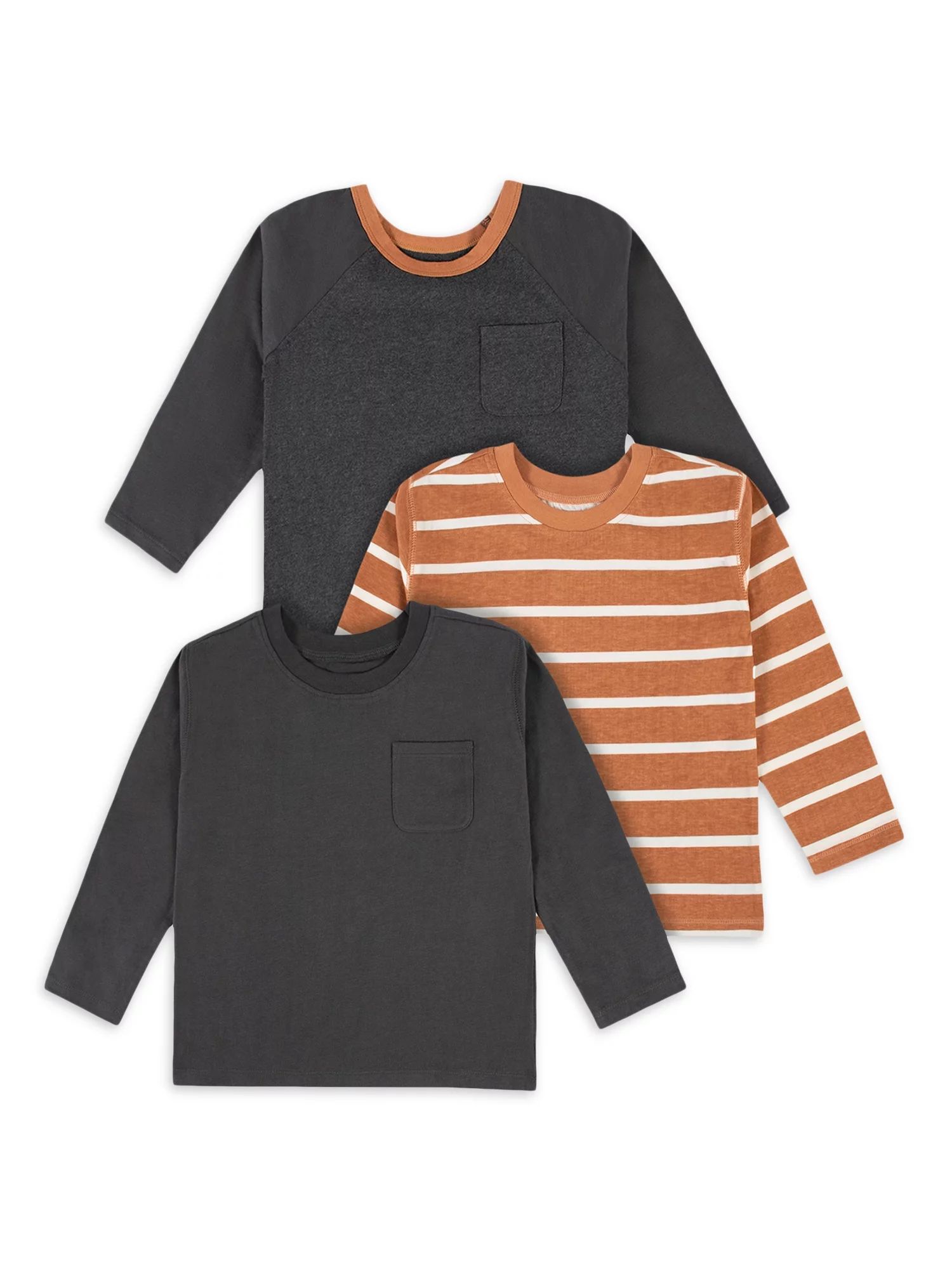 Modern Moments by Gerber Baby and Toddler Boy Long-Sleeve T-Shirts, 3-Pack, Sizes 12M-5T - Walmar... | Walmart (US)