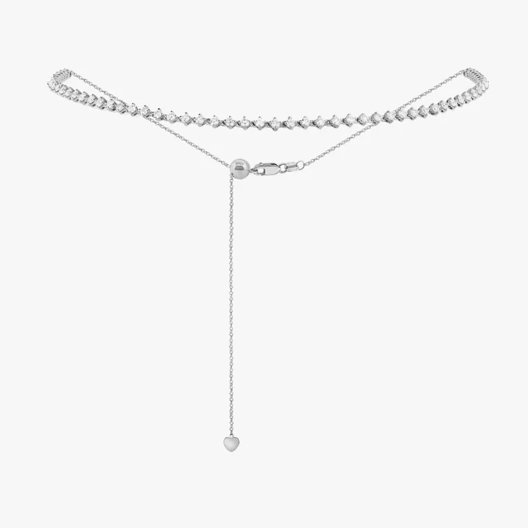 Tinx Floating Diamond Adjustable Choker/Collar Necklace 2.06 ctw | RW Fine Jewelry