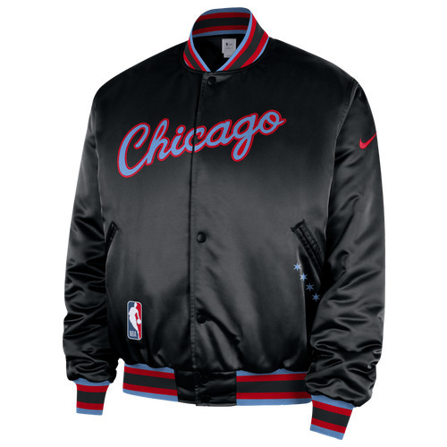 Nike Mens Nike Bulls Premium City Edition Jacket - Mens Black/Multi Size M | Foot Locker (US)