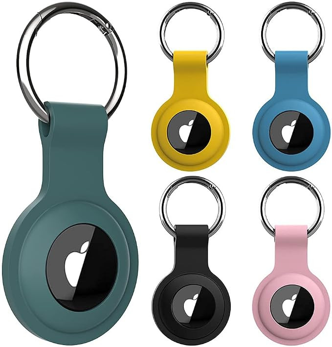 [5-Pack] AirTag Holder - Silicone Case for AirTag Keychain for Keys, Bags, Luggage, Pet Collars -... | Amazon (CA)