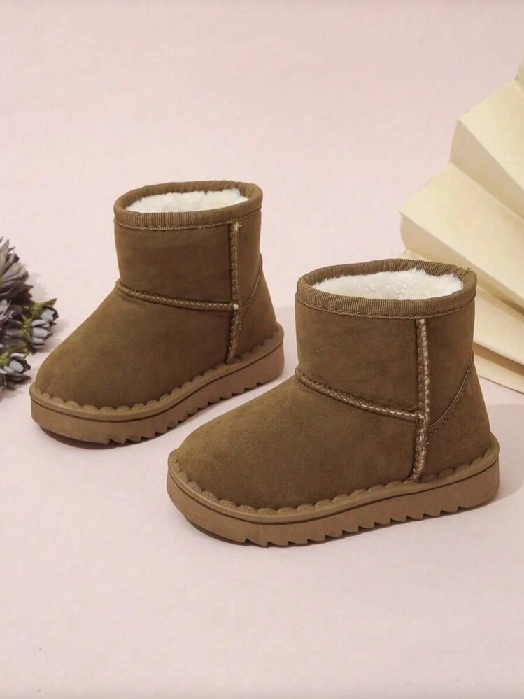 Trends1pair Brown Fashionable, Simple, Cute And Warm Unisex Baby Snow Boots Suitable For Fall And... | SHEIN
