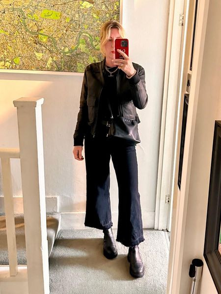 Spring Style, Spring Outfit, Leather Jacket, Flared Trousers, Leather Jacket, Boots, Wardrobe staples, Timeless Pieces 

#LTKstyletip #LTKspring #LTKuk