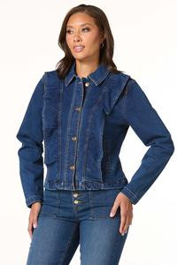 Cato Fashions | Cato Ruffled Denim Jacket | Cato Fashions