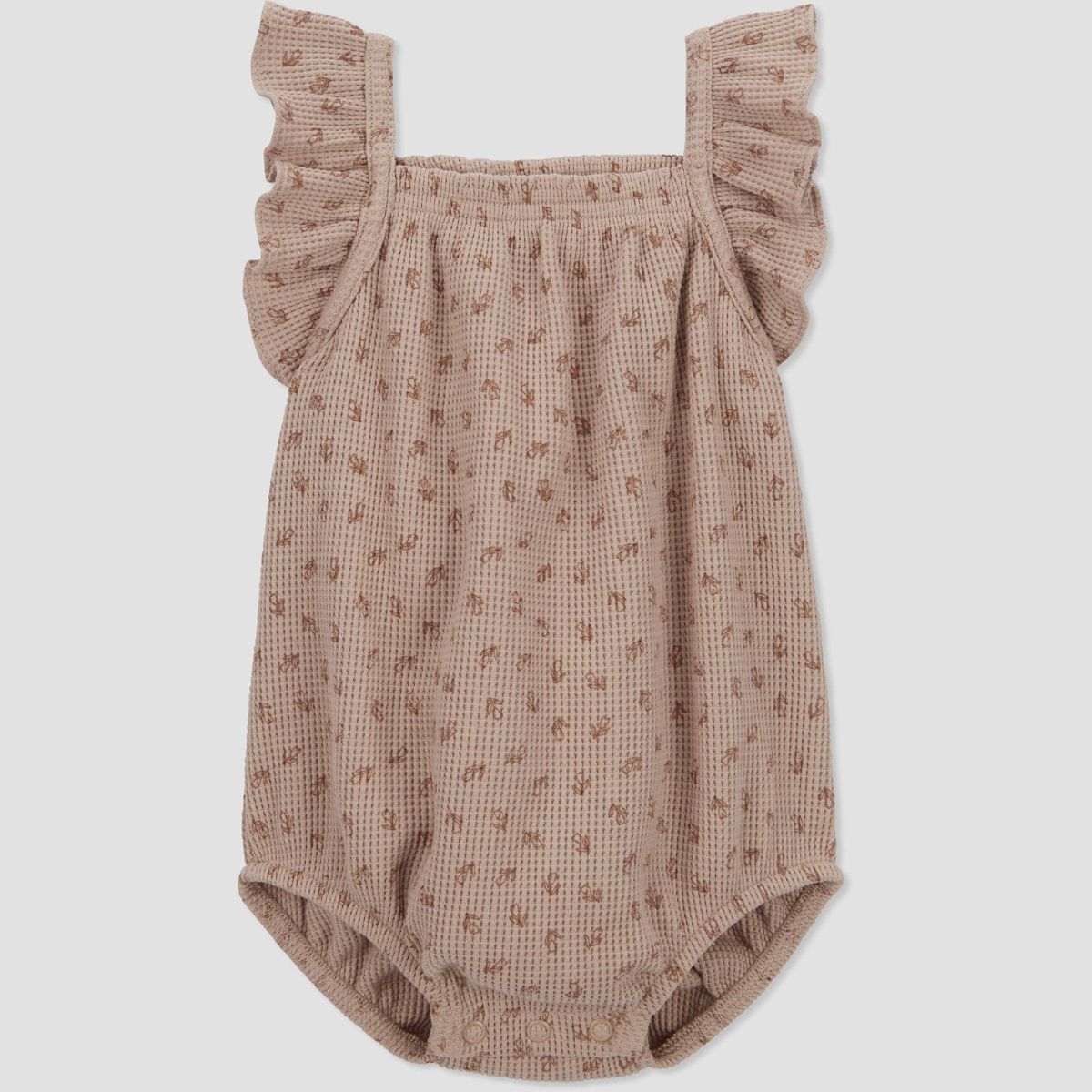 Carter's Just One You® Baby Girls' Ditsy Floral Ruffle Bubble Romper - Brown 3M | Target
