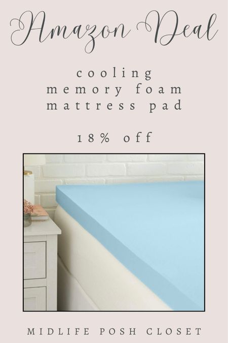 Amazon Deal! This cooling memory foam mattress pad is on sale. Great for hot sleepers, menopause & night sweats!

#LTKsalealert #LTKfindsunder100 #LTKhome