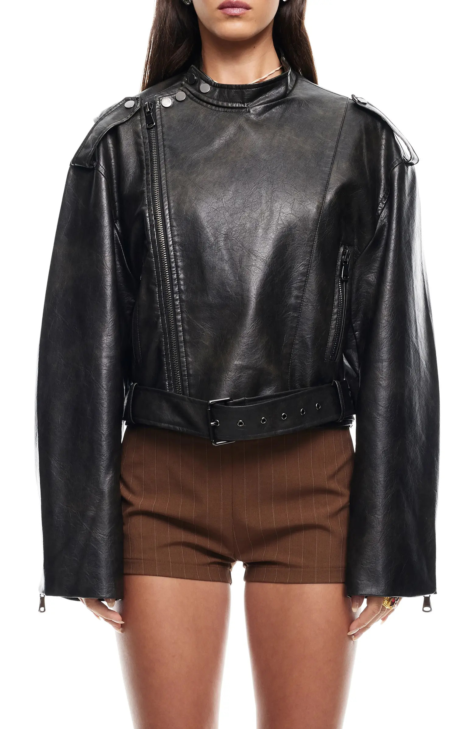 Driftwood Faux Leather Bomber Jacket | Nordstrom Rack