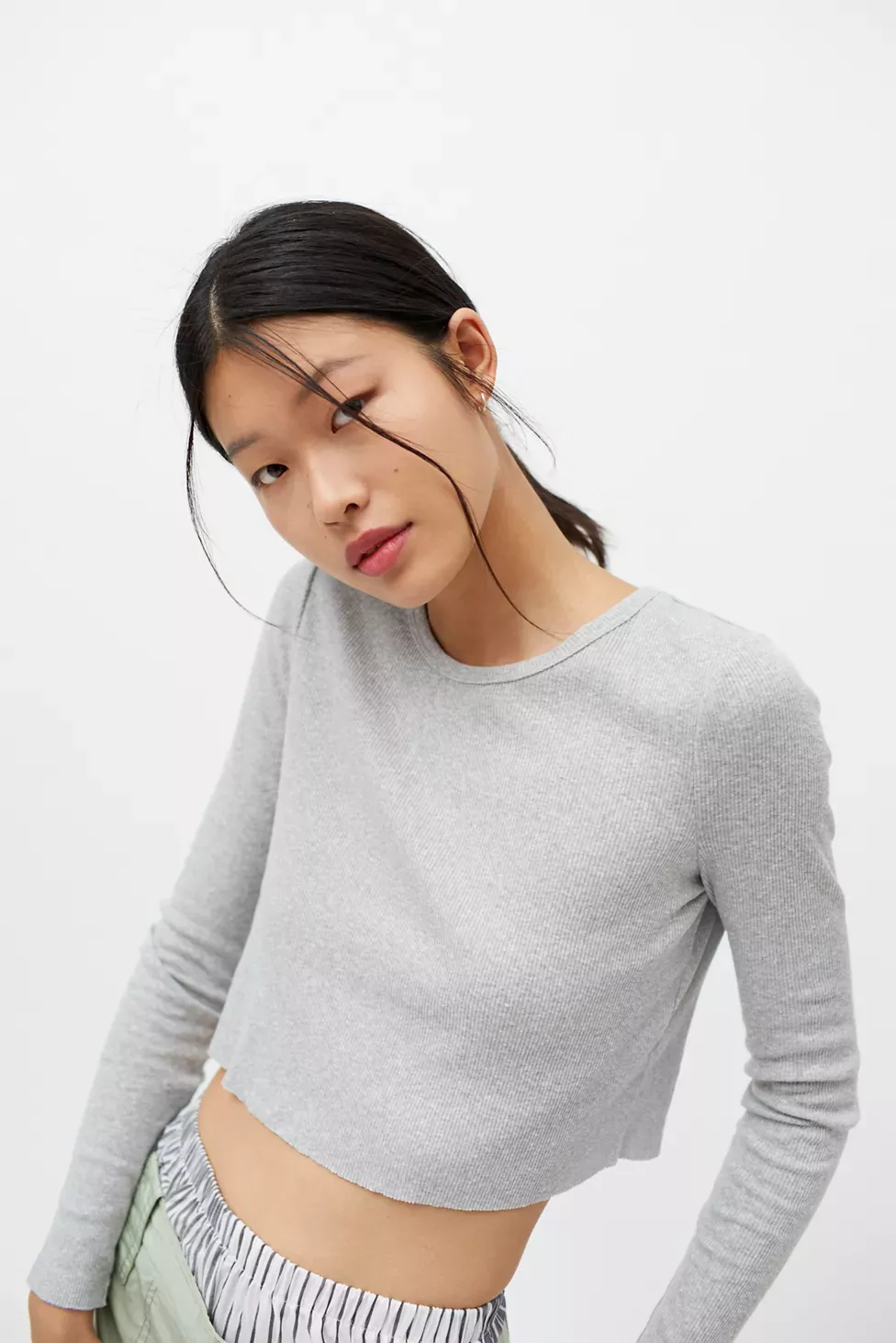 BDG Girlfriend Long Sleeve Cropped … curated on LTK