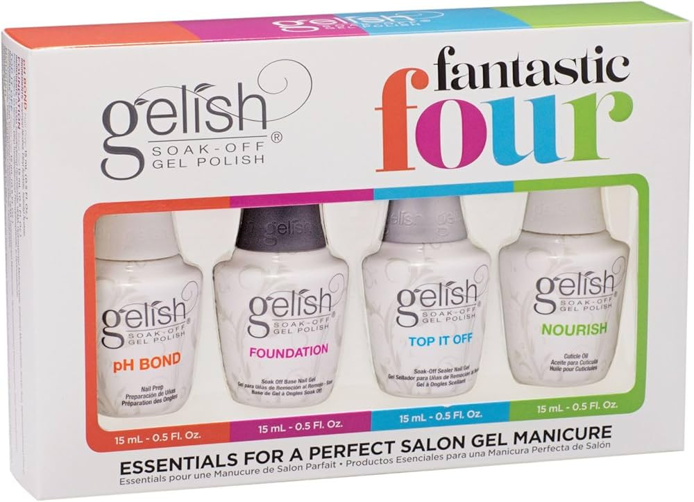 Gelish Essential Fantastic Four Kit – pH Bond Nail Prep, Foundation Base Gel, Top It Off Sealer... | Amazon (US)