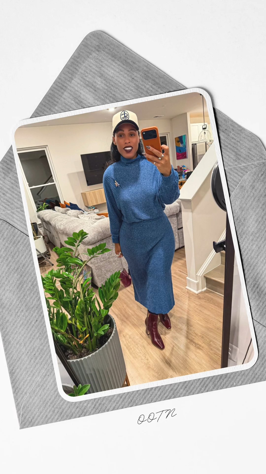 Casual night out vibes — a blue @Anthropologie  sweater dress styled with a mauve Coach mini bag, burgundy Vince Camuto ankle boots, and a baseball hat 🤎✨

#NightOutStyle #WinterOutfits #ElevatedStreetwear 
#LTKCreator #GirlsNightOut

#LTKgrwm #LTKootd #LTKdayinmylife