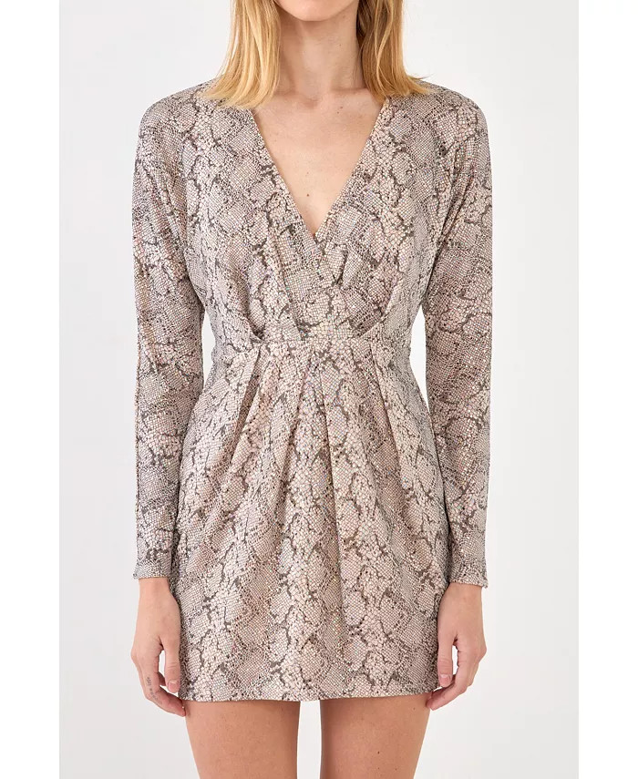Women's Snake Skin Mini Dress | Macy's