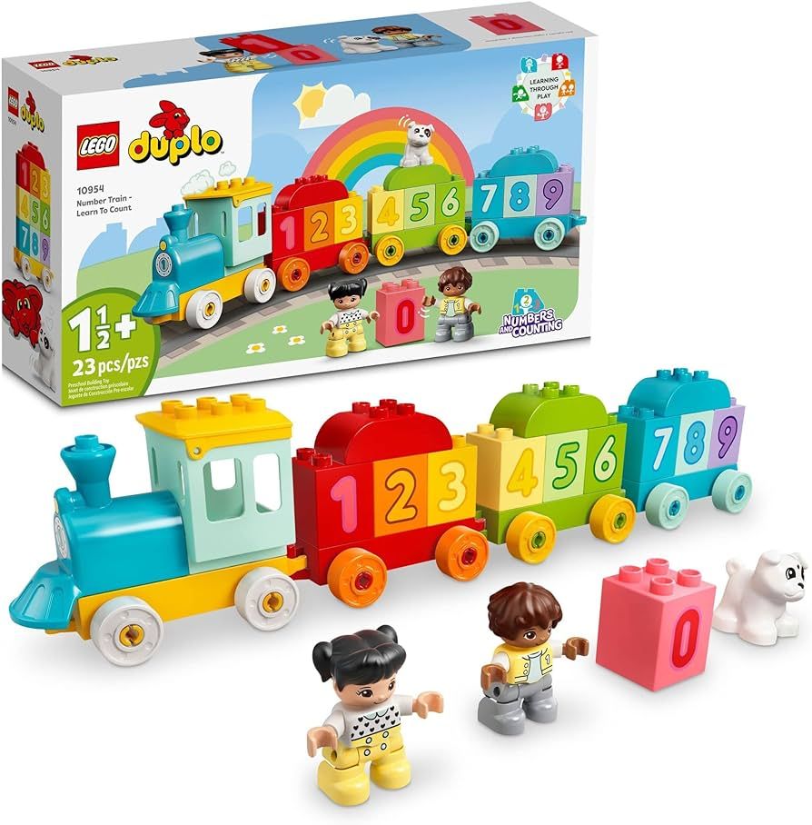 Amazon.com: LEGO DUPLO My First Number Train - Learn to Count 10954 Building Toy; Introduce Boy a... | Amazon (US)