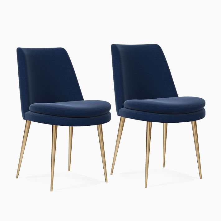Finley Low-Back Upholstered Dining Chair (Set of 2) | West Elm (US)