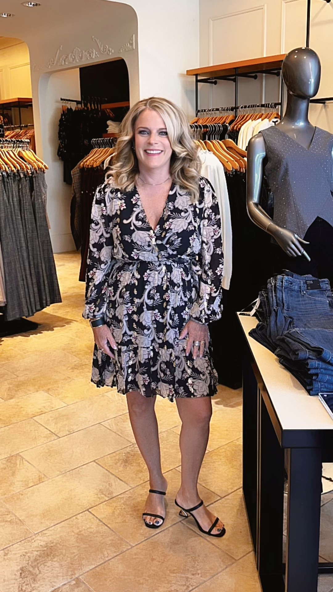 Perfect dress for a petite frame. Great for a dinner, bridal shower, baby shower or outdoor weddings. 
Pair with a pump and blazer for business casual of tall boots going into colder weather. 

#LTKPetite #LTKOver40 #LTKSeasonal