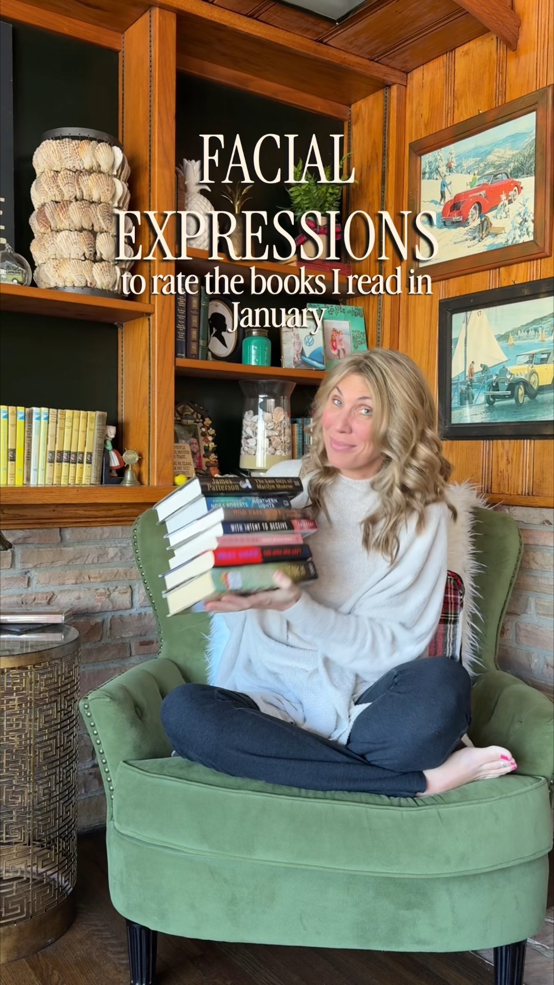 Using facial expression to rate the books I read in January:

The Last Days of Marilyn Monroe by James Patterson
Northern Lights by Nora Roberts
Wild Dark Shore by Charlotte McConaghy
With Intent to Deceive by Michael Smigocki
Southern by Design by Grace Helena Walz
The Only One Left by Riley Sager
The Search by Nora Roberts 


#LTKOver40