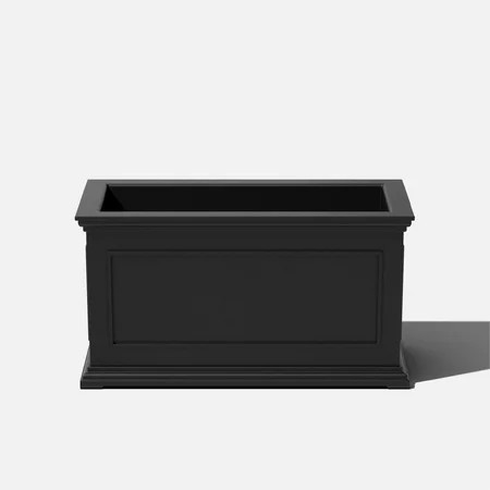 Veradek Brixton Long Planter Box 33" Plastic Planter - Black | Walmart (US)