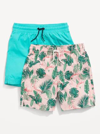 2-Pack Solid Swim Trunks for Boys | Old Navy (US)