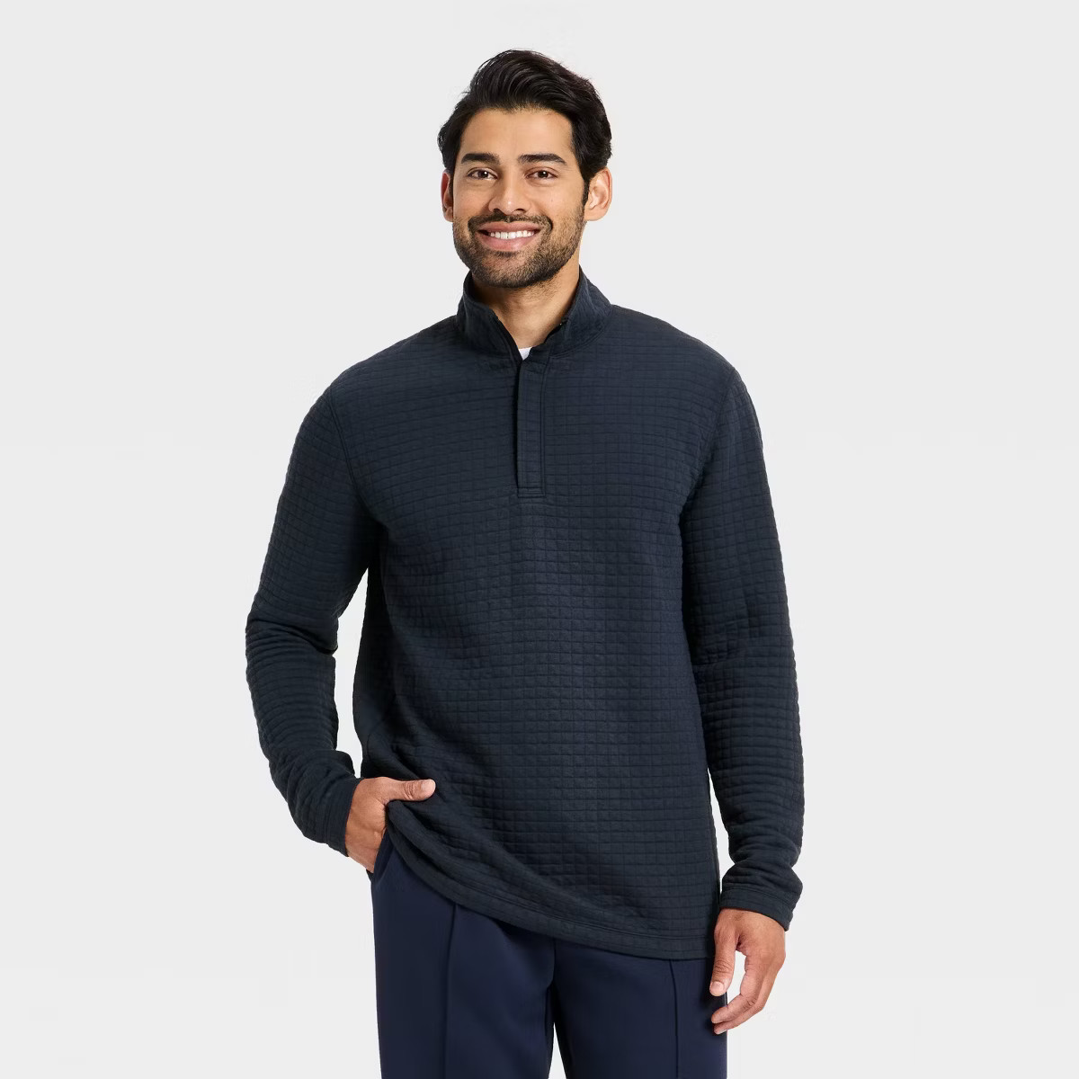 Men's Quilted Fleece 1/2 Zip Pullover Sweatshirt - All In Motion™ | Target