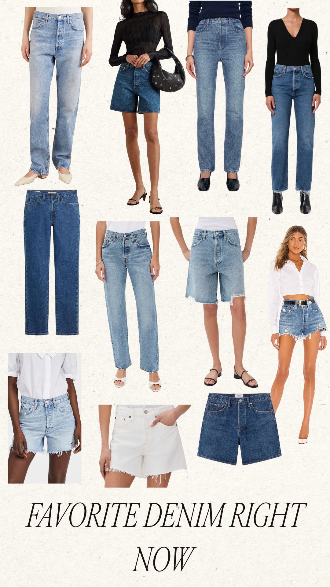 All of my favorite denim right now  

 