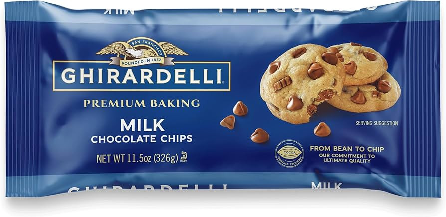 GHIRARDELLI Milk Chocolate Premium Baking Chips, 11.5 oz Bag Premium Sweet Milk Chocolate for Bak... | Amazon (US)