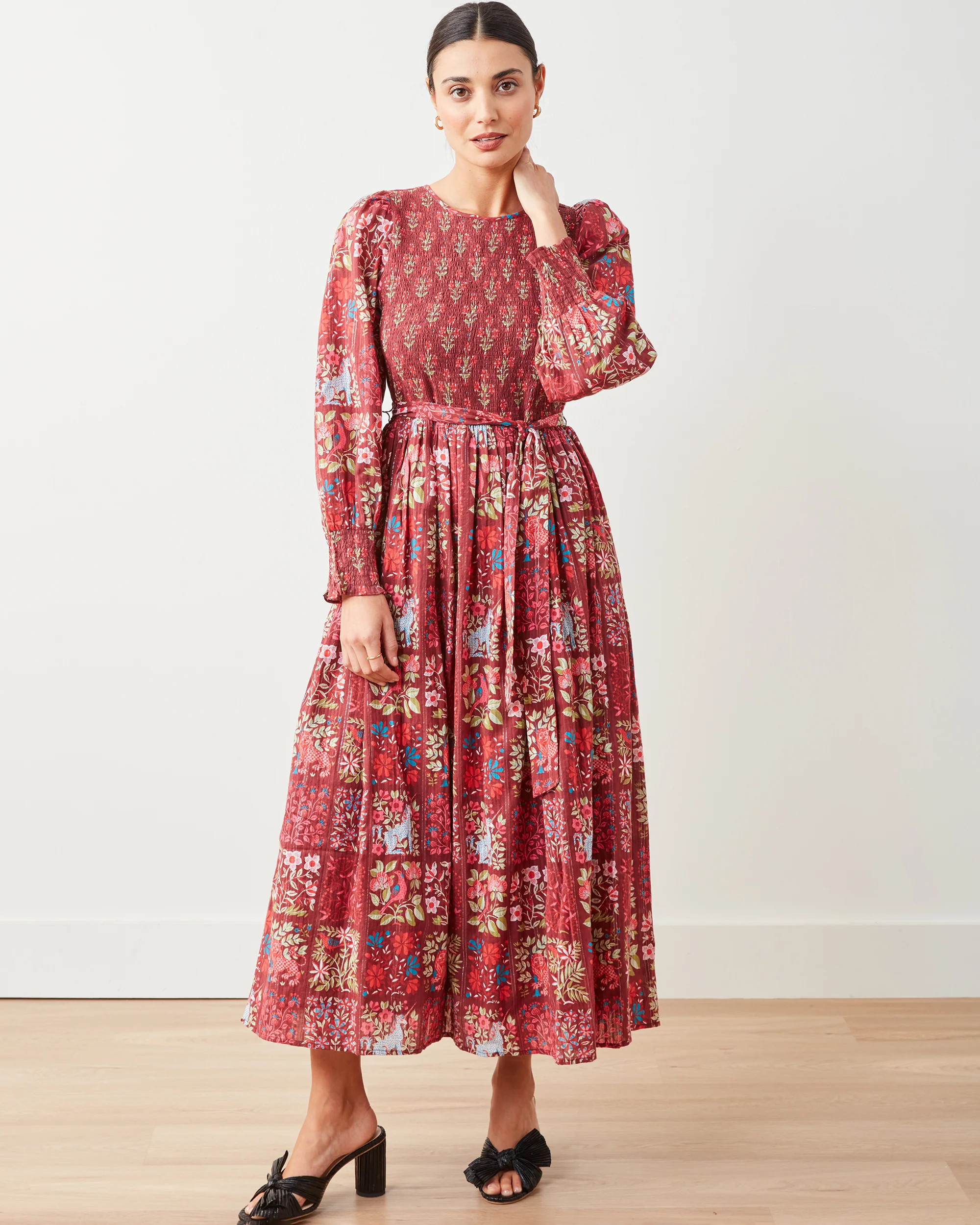 Stained Glass Storybook - Making Introductions Dress - Wine | Printfresh
