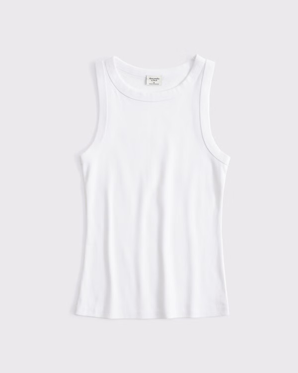 Women's Vintage-Style Rib Tuckable Crew Tank | Women's Tops | Abercrombie.com | Abercrombie & Fitch (US)