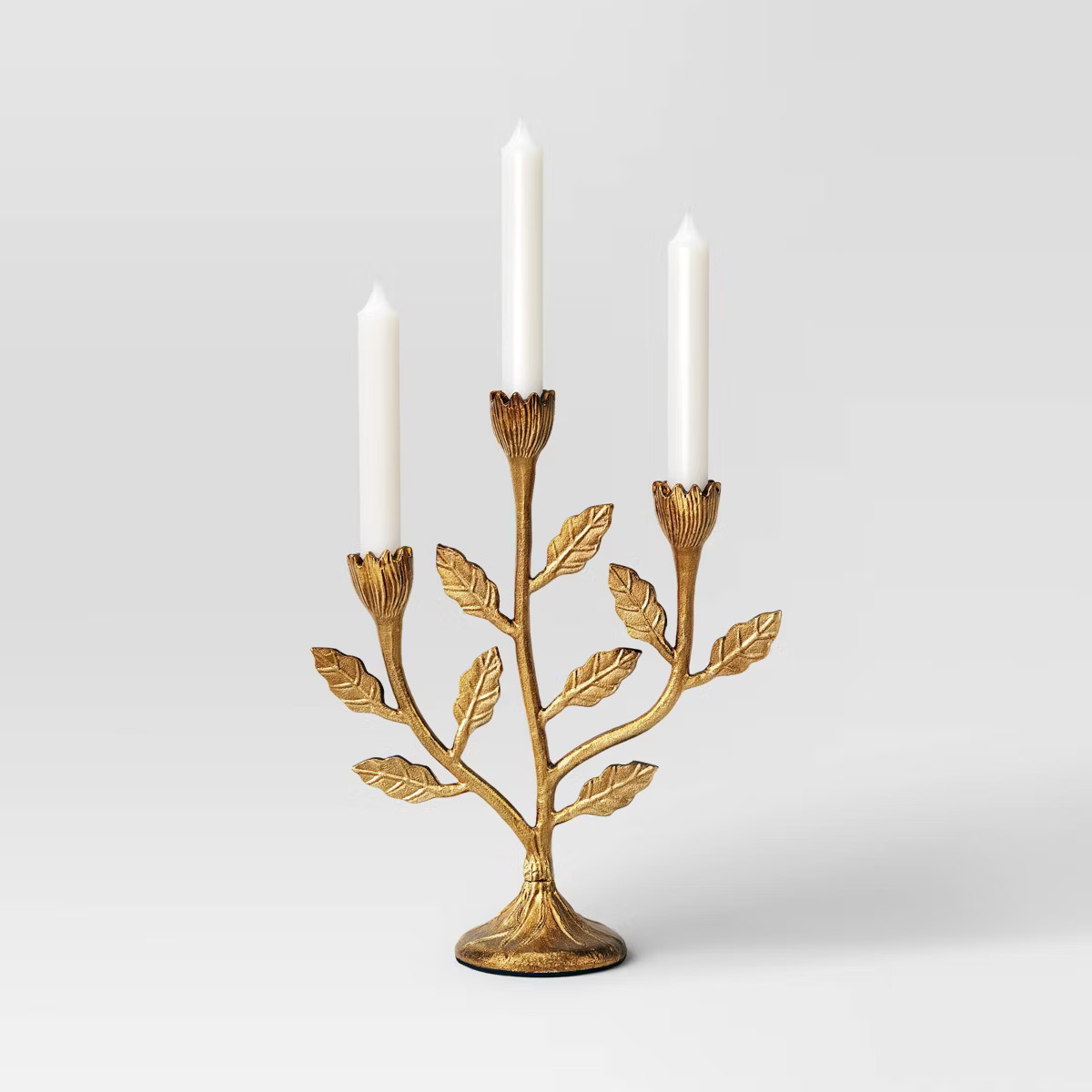 Gold Metal Botanical Candelabra - Threshold™ | Target