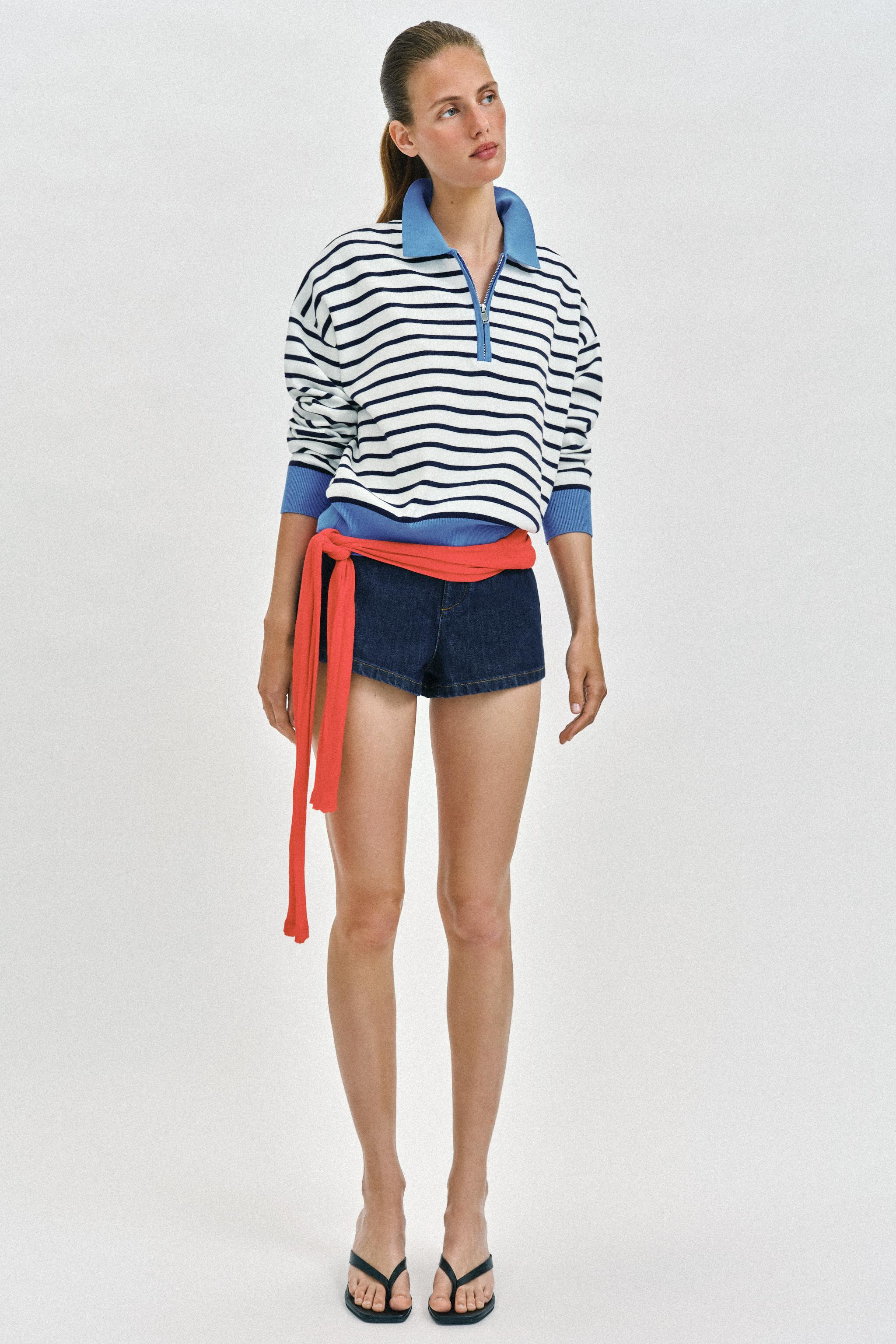 STRIPED KNIT POLO SHIRT | Zara AU