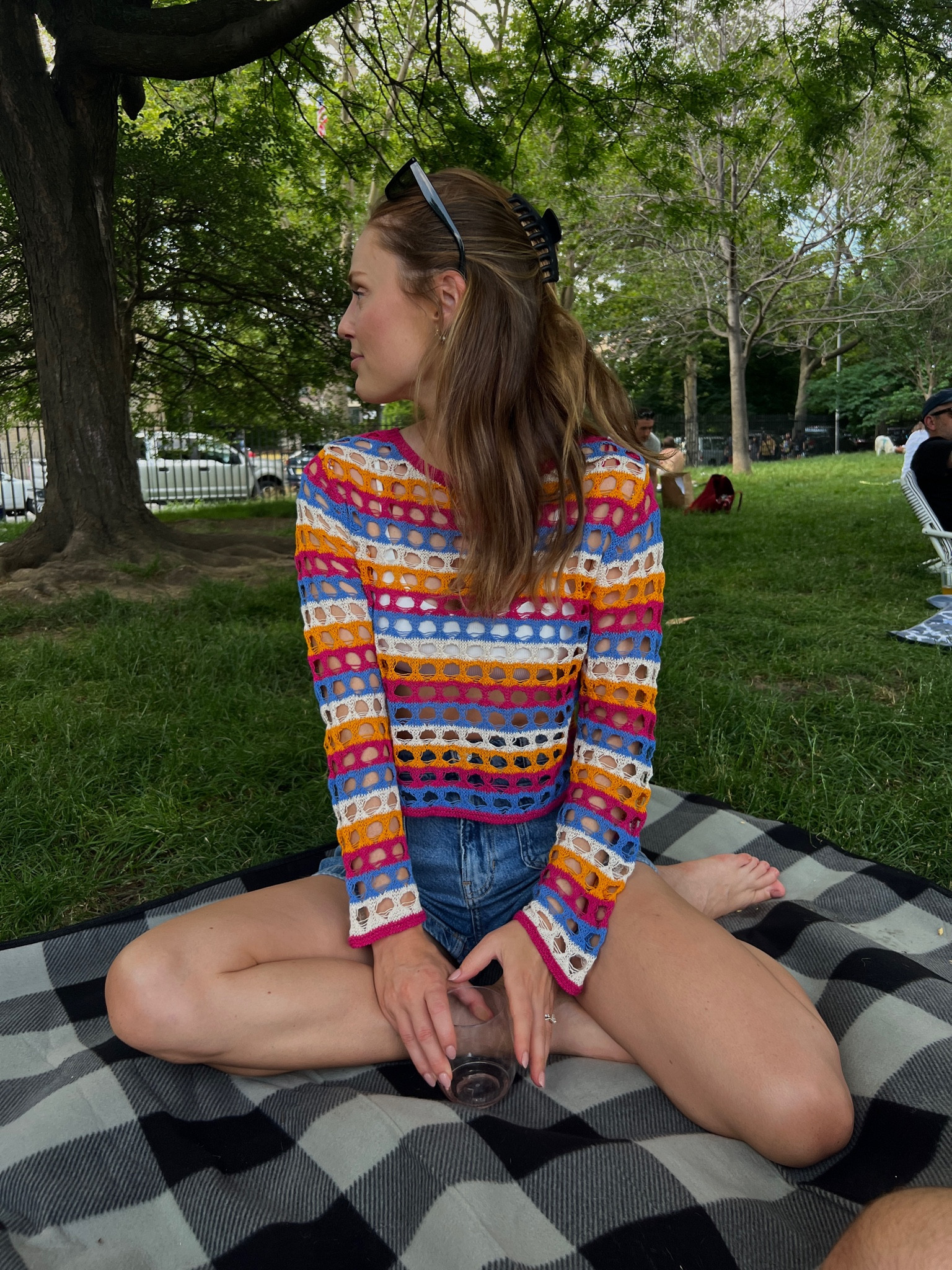 Top and shorts both from mango 