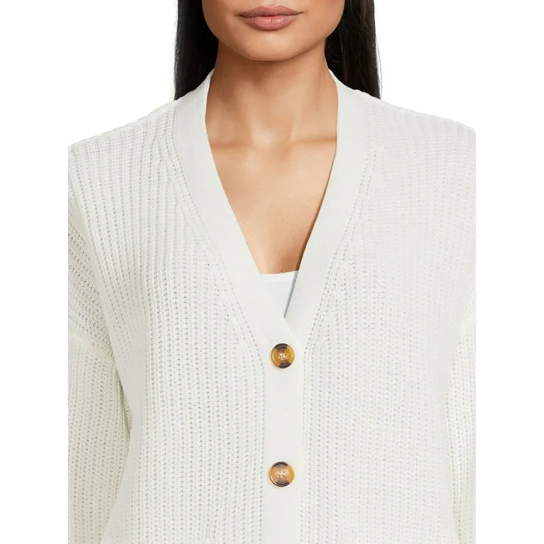 Time and Tru Women's Boyfriend Cardigan Sweater, Midweight, Sizes XS-XXXL | Walmart (US)