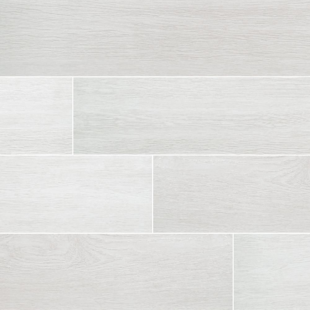 MSI Woodcrest Blanco 6 in. x 36 in. Matte Porcelain Floor and Wall Tile (13.5 sq. ft./Case)-NHDWO... | The Home Depot