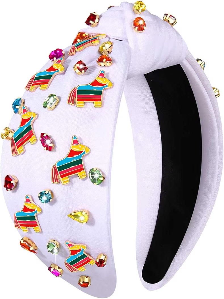 CEALXHENY Mexican Headbands Cinco De Mayo Headband for Women Beaded Pinata Sombrero Chili Cactus ... | Amazon (US)