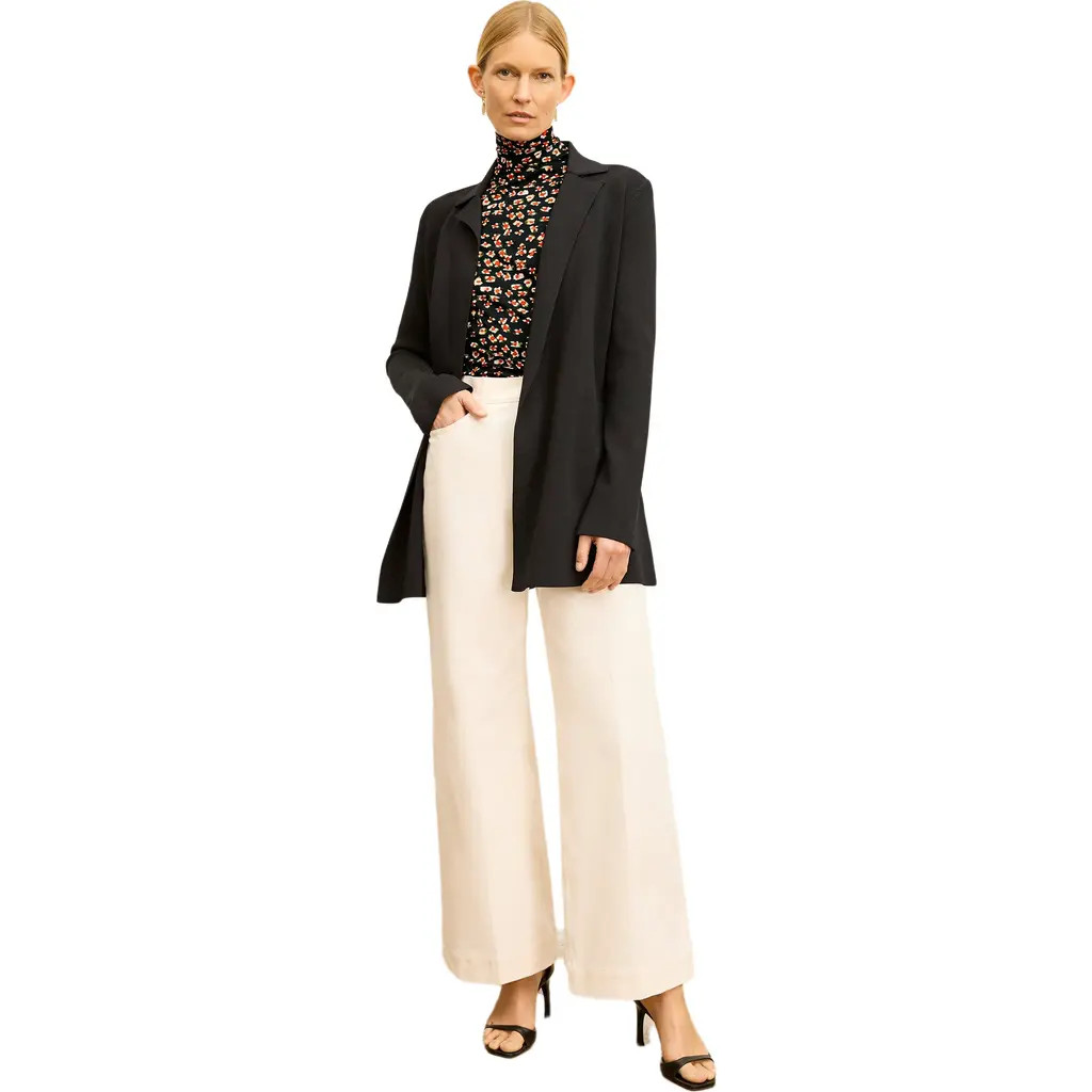 M.M.LaFleur Merritt Wrap Jardigan in Black at Nordstrom, Size X-Large | Nordstrom