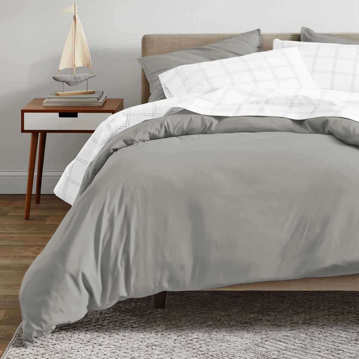 400 Thread Count Organic Cotton Sateen Duvet Cover and Sham Set by Bare Home | Target