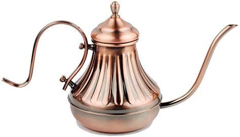 NWFashion Copper Pour Oven Coffee Kettle Gooseneck and Narrow Spout Electric Drip Stove Top Tea P... | Amazon (US)