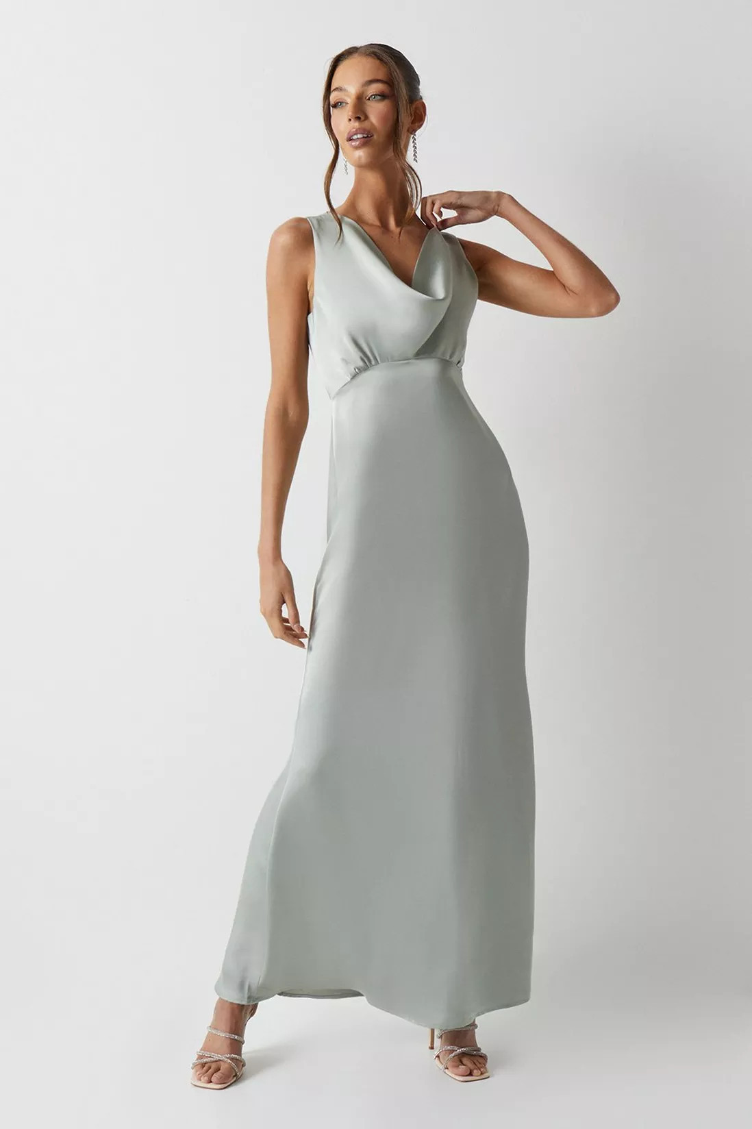 Dresses | Cowl Front Satin Fishtail Bridesmaids Maxi Dress | Coast | Coast UK & IE