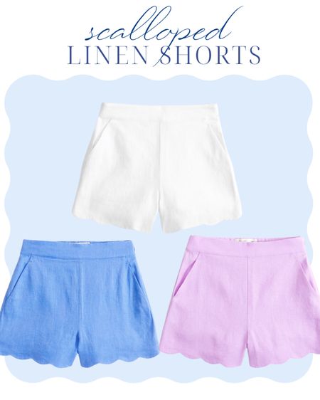scalloped linen shorts, come in 4 different colors! On sale now, so get them while you can! | summer whites | women’s dresses | spring style | summer style | block color dress | pink | blue | pastels | church dress | trendy | stylish | cutout dress | cotton | puff sleeve | midi dress | maxi dress | classic style | preppy style

#LTKBeauty #LTKStyleTip #LTKSaleAlert
