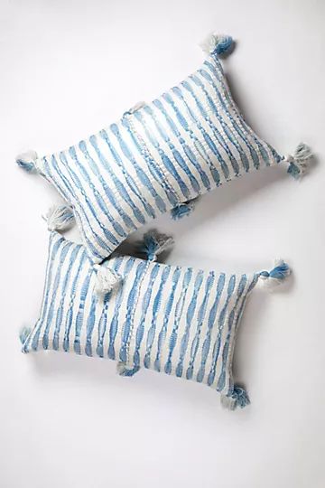 Archive New York Faded Indigo Stripe Antigua Pillow | Anthropologie (US)