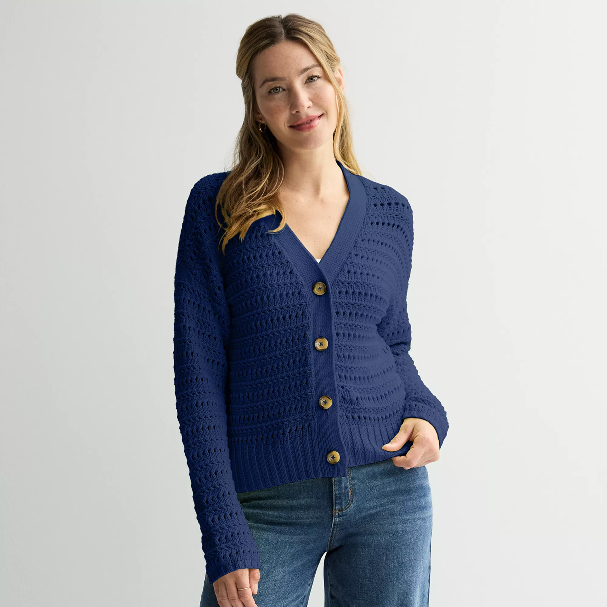 Women's Sonoma Goods For Life® Open Knit Cardigan | Kohl's