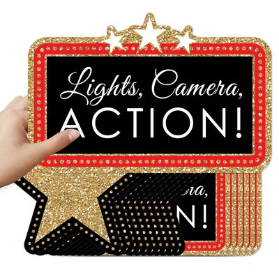 Big Dot of Happiness Red Carpet - Assorted Decorations DIY Movie Night Large Party Essentials - Set of 20 | Target