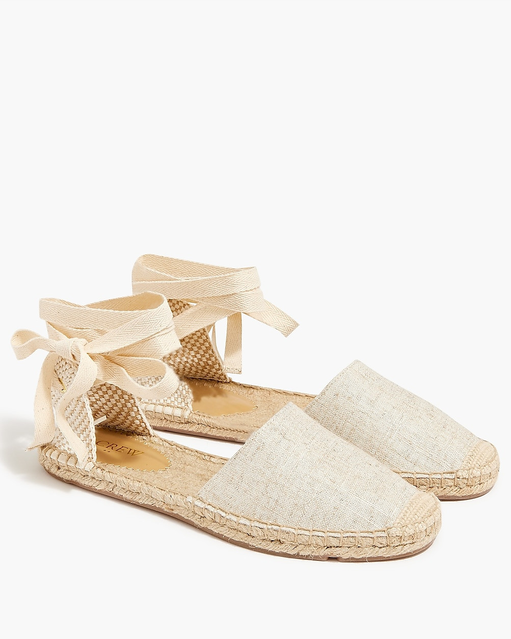 D'Orsay lace-up espadrilles | J.Crew Factory