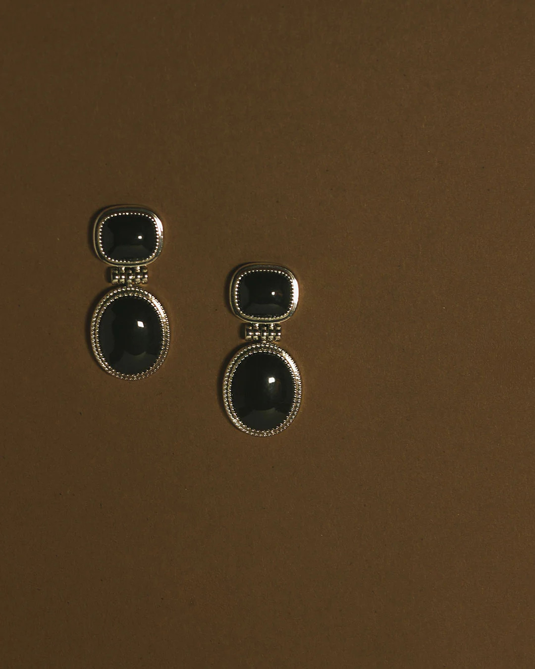 The Midnight Mesa Drop Studs-Silver | Luv Aj Inc.