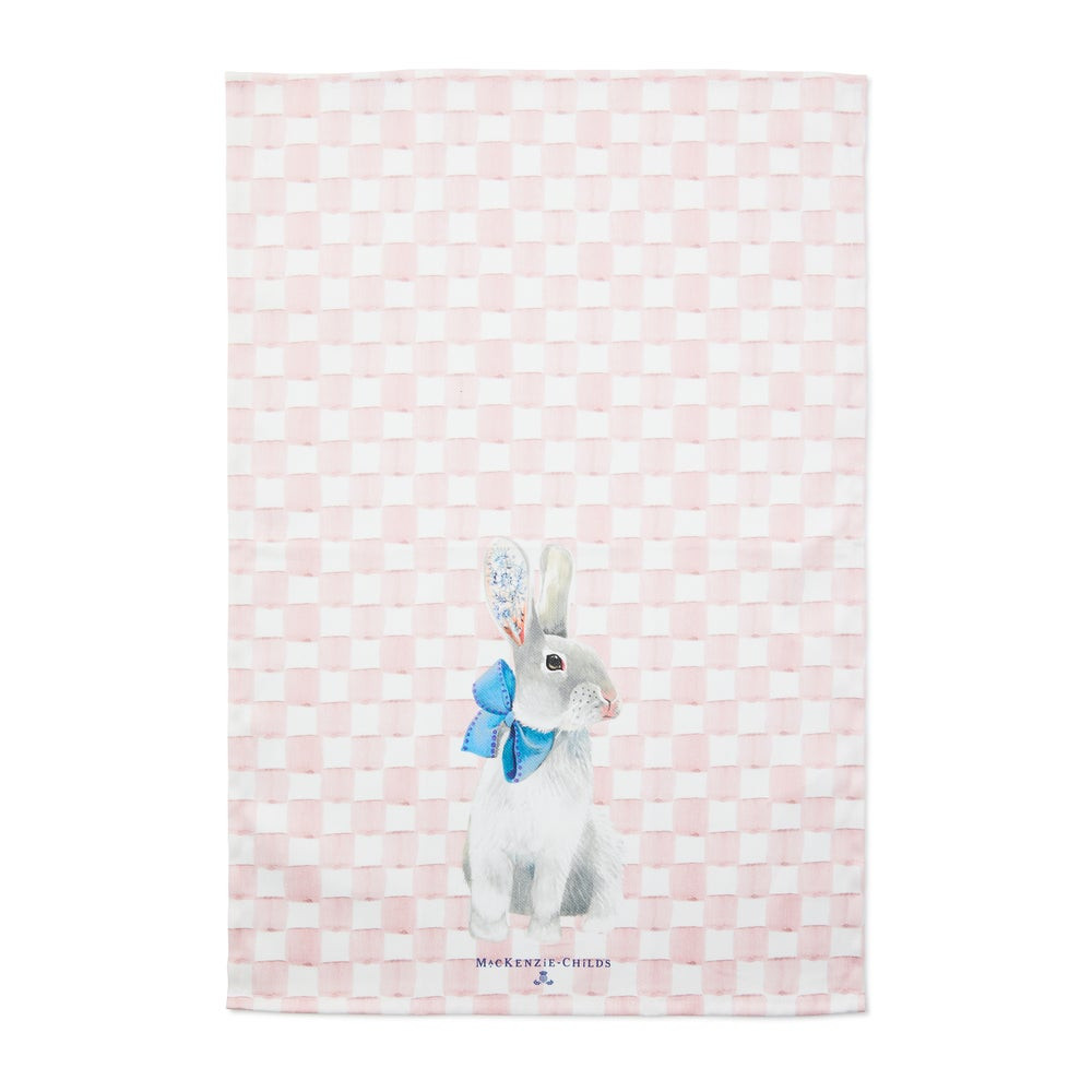 Tattoo Bunny Dish Towel | MacKenzie-Childs