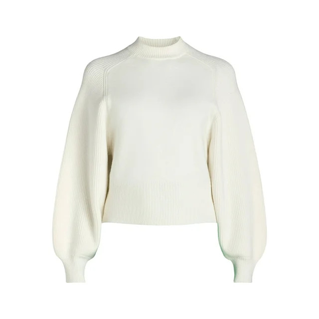 Scoop Women's Saddle Shoulder Sweater, Midweight, Sizes XS-XXL | Walmart (US)
