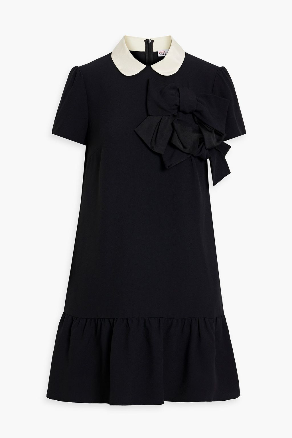 REDVALENTINO Bow-detailed crepe mini dress | THE OUTNET | The Outnet (US and CA)