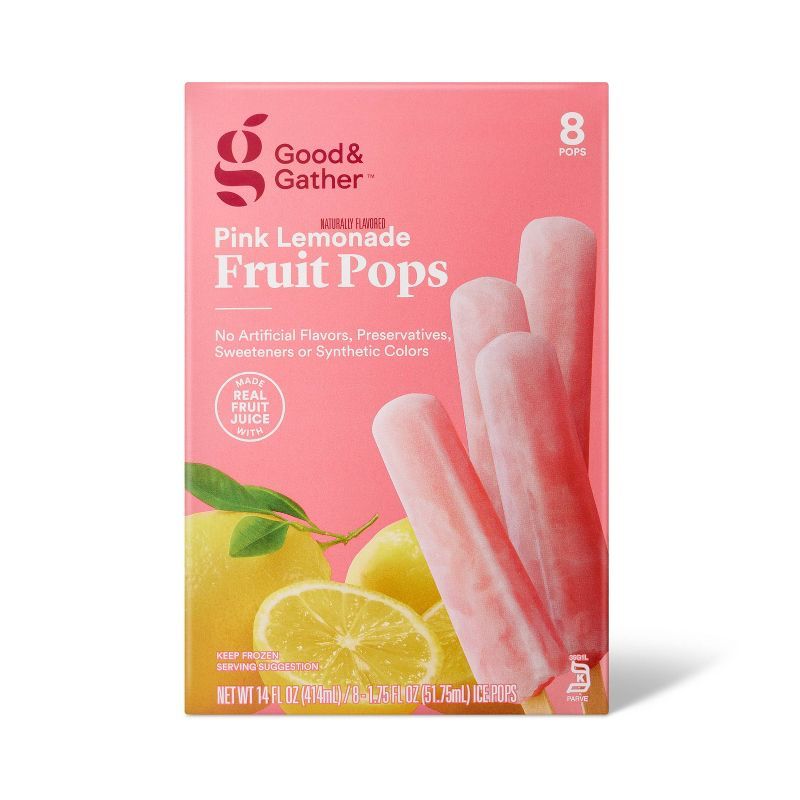 Frozen Pink Lemonade Fruit Pop - 14oz/8ct - Good & Gather™ | Target