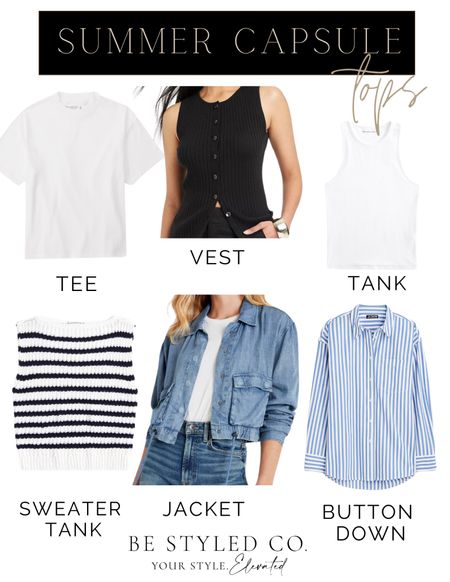 Summer Capsule / tops and lightweight layers / jackets 

#LTKSeasonal #LTKStyleTip #LTKOver40