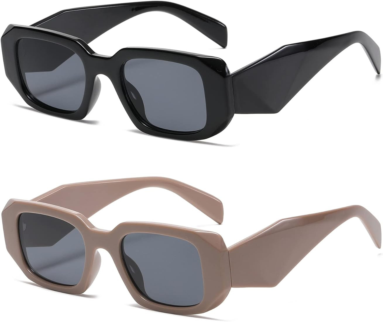 Verfimaci Trendy Rectangle Sunglasses for Women Man Square Sun Glasses | Amazon (US)