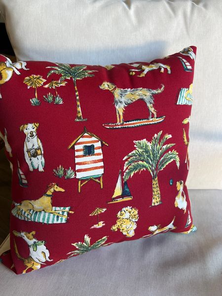 Just found the perfect addition to my favorite patio set, now half off! 

The red pillow, reminiscent of Delray Beach Florida cabana style, even features a Wesley dog (he’s a cockapoo!). 

So cute, get one today before the sell out!!

#LTKSeasonal #LTKSale #LTKhome