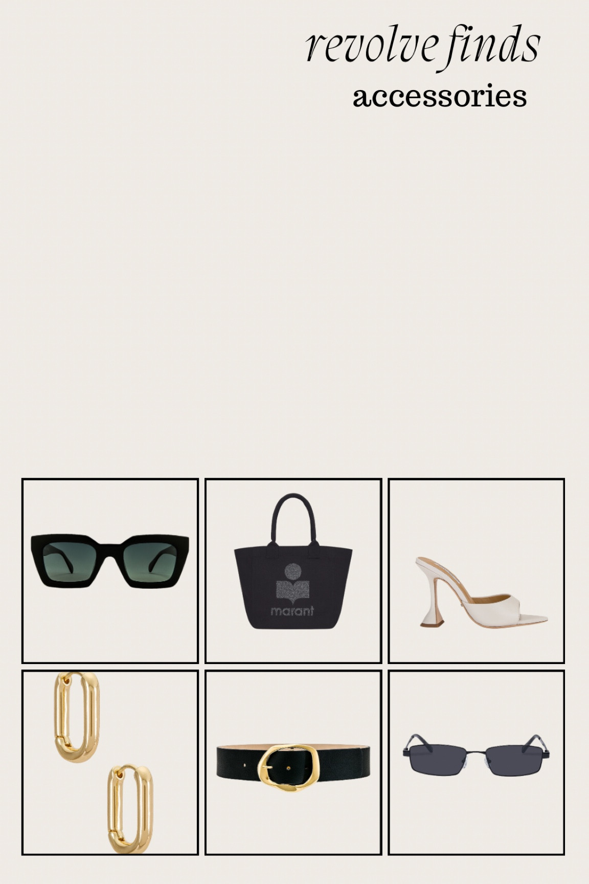 Revolve accessories
Revolve heels
Sunglasses
Gold earrings
Gold huggies 
Spring accessories 
Neutral shoes
Spring shoes
Gold jewelry
Sunglasses under 50
Isabel Marant

#LTKitbag #LTKshoecrush #LTKstyletip